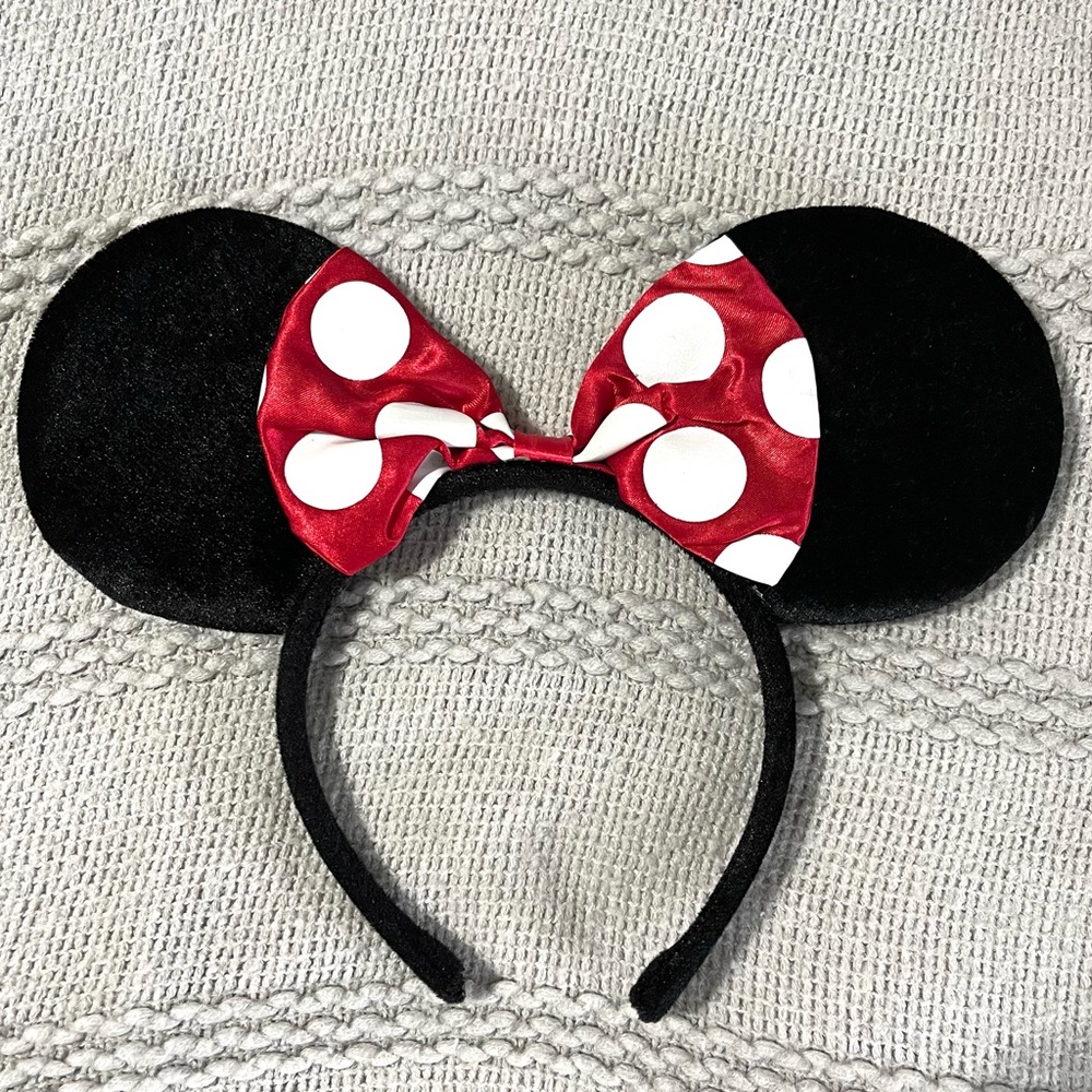 Disney Parks Red Minnie Mouse Ears Headband